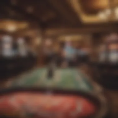 Luxurious gaming floor filled with slot machines and table games