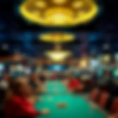 An overview of the bustling tournament area at Seminole Casino