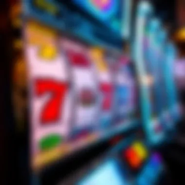 Winning Combination on Slot Machine Close-up of a slot machine displaying a winning combination