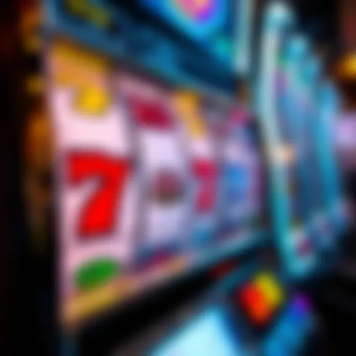 Winning Combination on Slot Machine Close-up of a slot machine displaying a winning combination