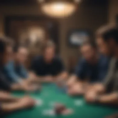 A group of friends engaging in an online poker session