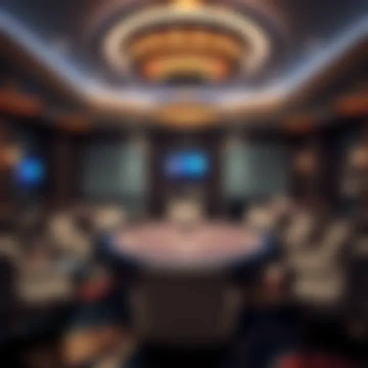 Elegant poker room design