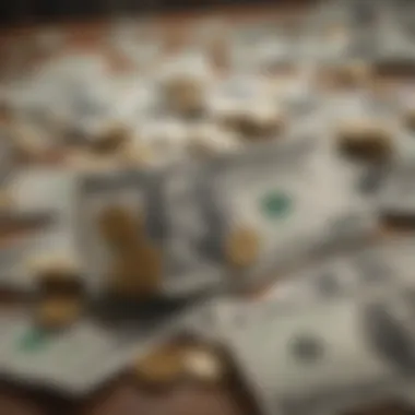 Digital Representation of Winning Money Digital representation of money being won