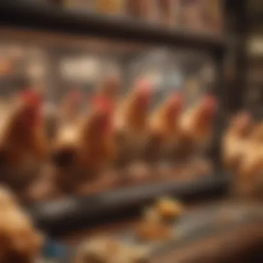 An animated representation of winning combinations in the Chicken Fox slot game