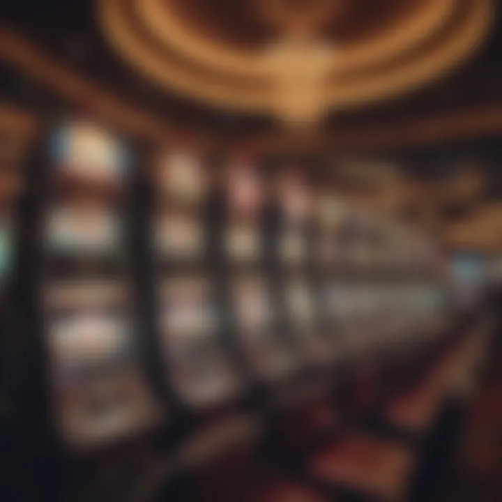 Casino interior showcasing slot machine area