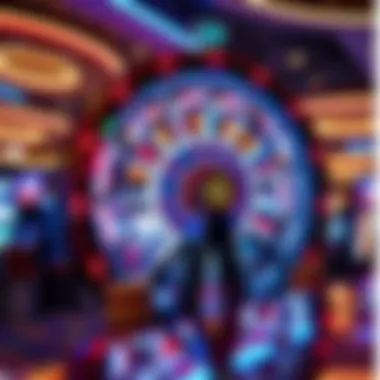 A visualization of technological advancements influencing online casino games, specifically highlighting the Sky Wheel Casino Game.