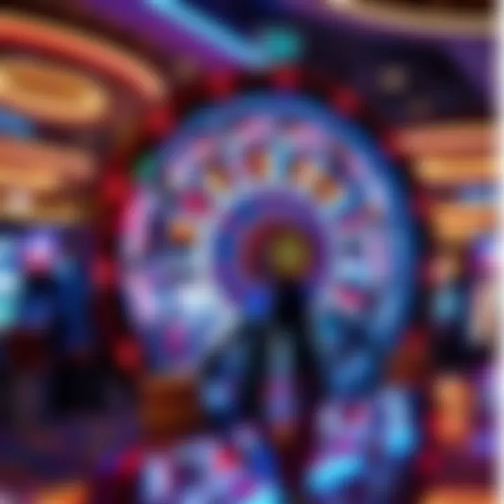 A visualization of technological advancements influencing online casino games, specifically highlighting the Sky Wheel Casino Game.