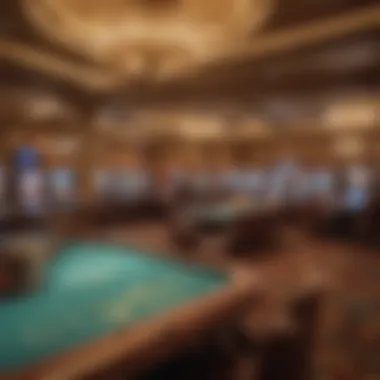 Inside the Glamour of Landmark Casinos An interior shot of a lavish casino showcasing gaming tables and vibrant decor