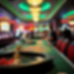 A vibrant craps table bustling with excitement in a Florida casino