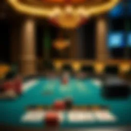 An artistic representation of a blackjack table setup