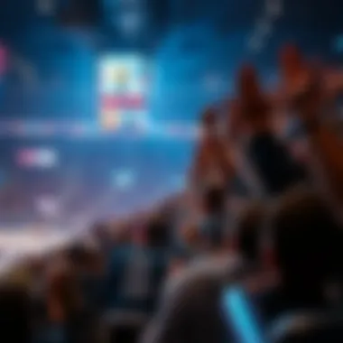 High-energy crowd cheering at a Las Vegas Knights game