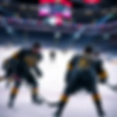 Las Vegas Knights team on ice showcasing their skills