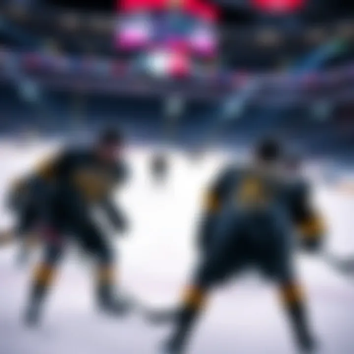 Las Vegas Knights team on ice showcasing their skills