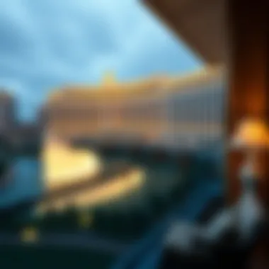 A beautiful view of the Bellagio fountains from a balcony room