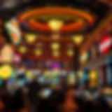 A vibrant casino floor bustling with activity and excitement