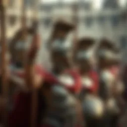 Vivid depiction of Roman gladiators symbolizing the theme of the game