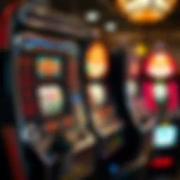 A detailed view of a classic video poker machine showcasing its intricate design and components.