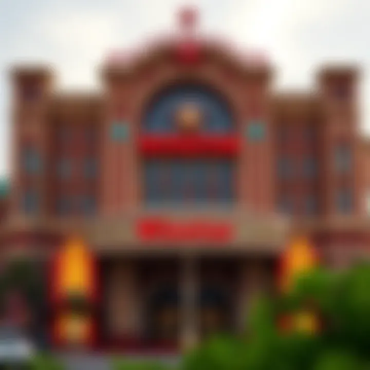 Winstar Casino exterior showcasing its grand architecture