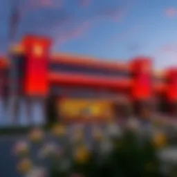 Exterior view of Firekeepers Casino showcasing its vibrant architecture