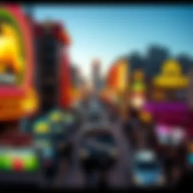 A panoramic view of Fremont Street showcasing various sportsbooks