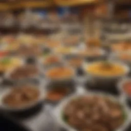 A vibrant spread of dishes showcasing the buffet's diverse offerings