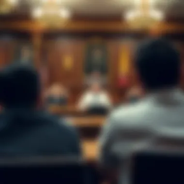 Courtroom during a significant legal proceeding