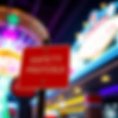 Safety Protocols Signage Signage indicating safety protocols within the casino