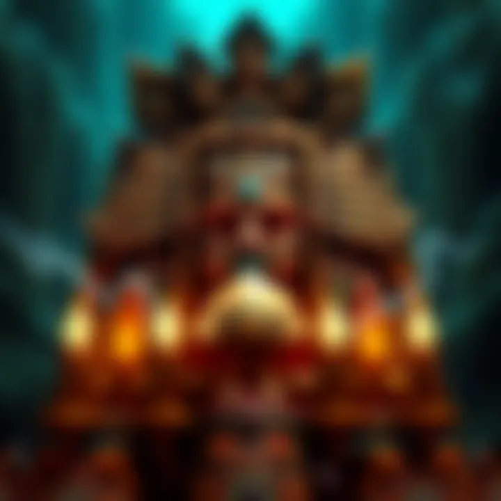 Symbolic representations and icons used in the Aztec Temple slot gameplay