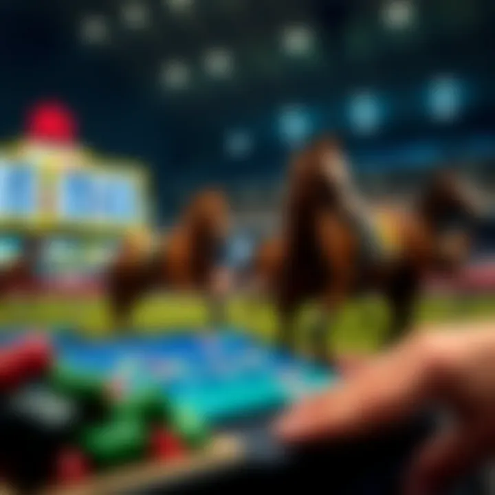 Digital platforms showcasing horse betting options