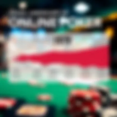 An infographic highlighting the legal landscape of online poker across different regions