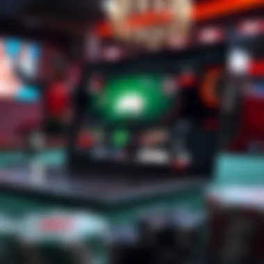 A laptop displaying a trusted online poker site with user-friendly interface