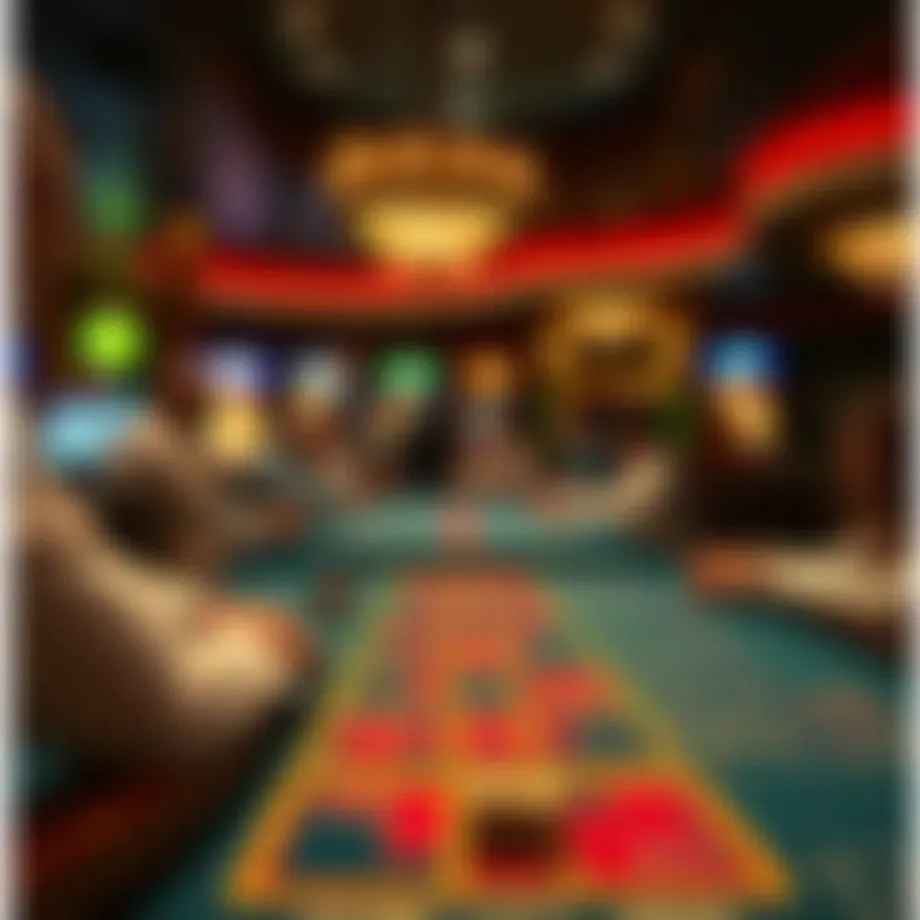 A captivating view of a live craps table with players engaged