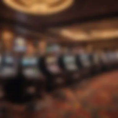 Inside view of the gaming floor with unique slot machines and gaming tables