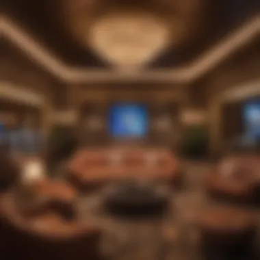 Luxurious lounge area within the casino for relaxation and socializing