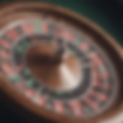 A roulette wheel with vibrant colors and numbers