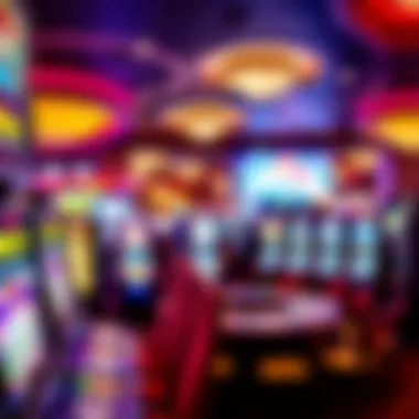 Vibrant gaming floor at Parx Casino showcasing slot machines and table games