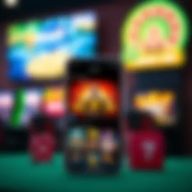 Screenshot of diverse gaming options available on the app