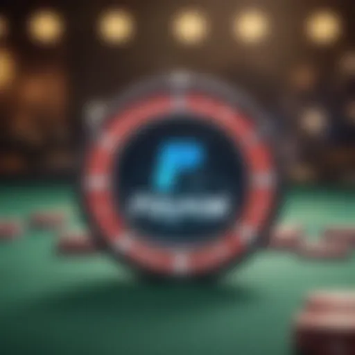 Symbol of online gambling featuring a PayPal logo