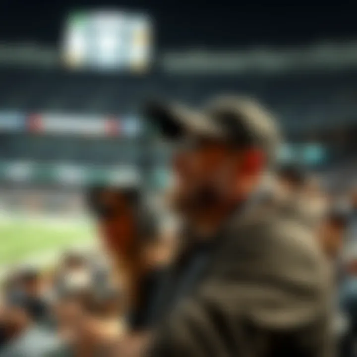 Fans enjoying a game day experience at the Raiders stadium