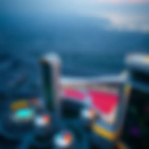 Aerial view of Resorts World Casino Hotel showcasing its modern architecture