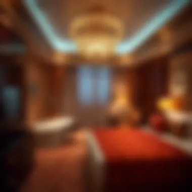 Luxurious guest room interior of Resorts World Casino Hotel