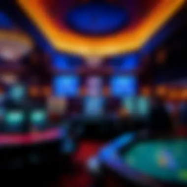 Luxurious view of Super Bet Casino interior showcasing gaming tables and ambiance