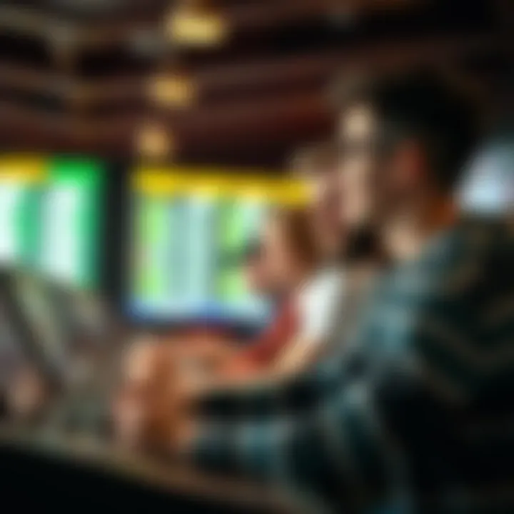 Young adults engaging in sports betting