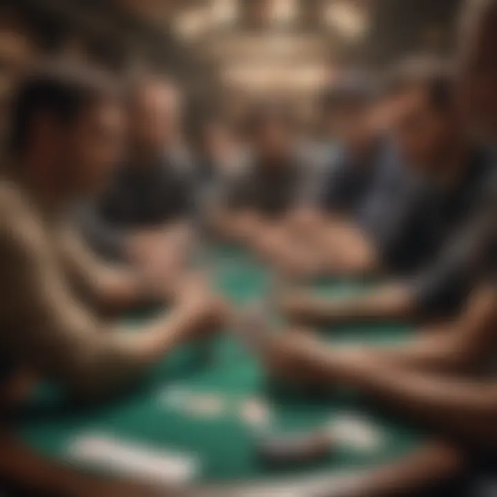 Diverse group of participants in a poker tournament