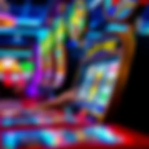 A colorful slot machine in an African casino