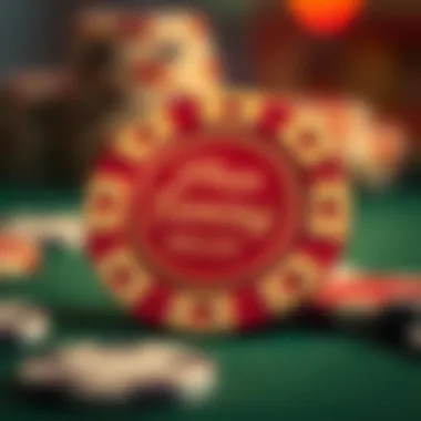 A close-up of a vintage gambling chip, showcasing the allure of betting culture