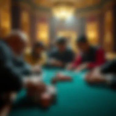 A cultural representation of poker games across different societies