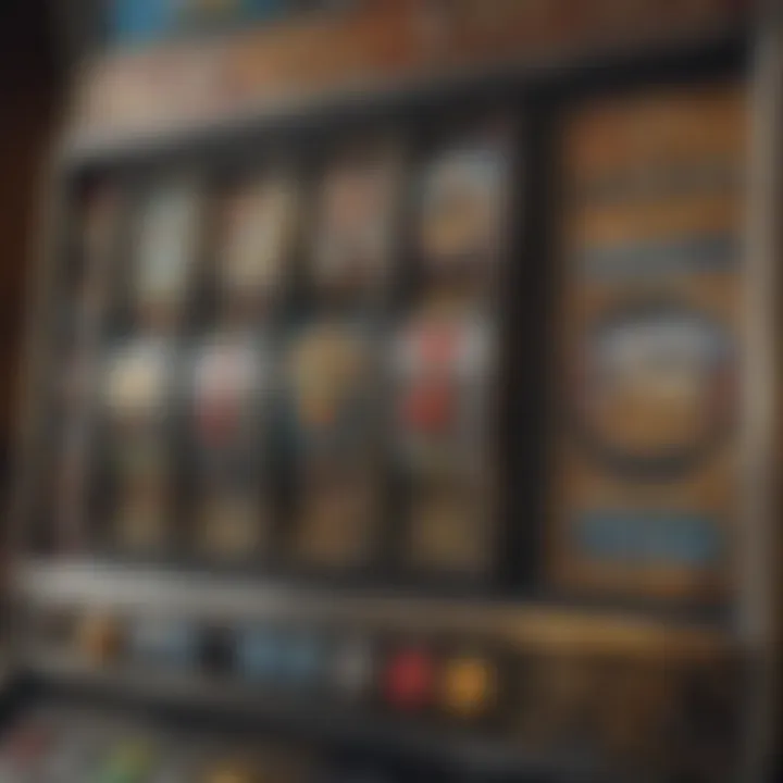 A close-up view of a popular slot machine with exciting graphics.