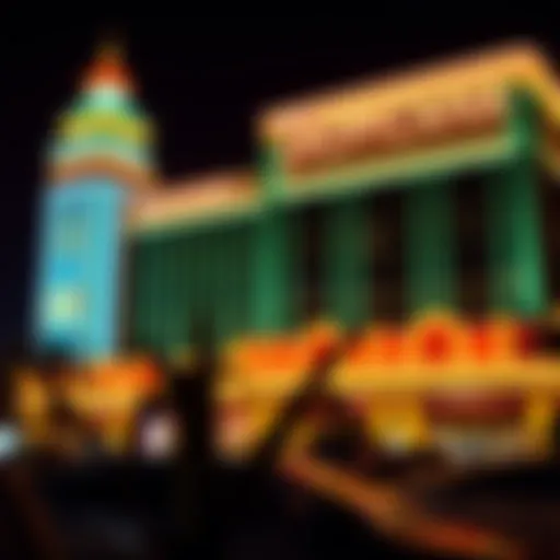 The vibrant exterior of Tropicana Casino at night