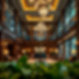 Elegant view of the Turning Stone Resort lobby showcasing its luxurious design